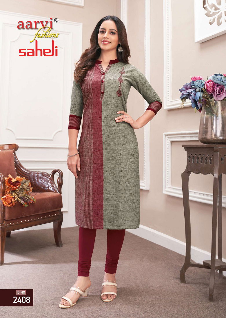 Aarvi Saheli 14 Daily Wear Designer Wholesale Kurti Collection